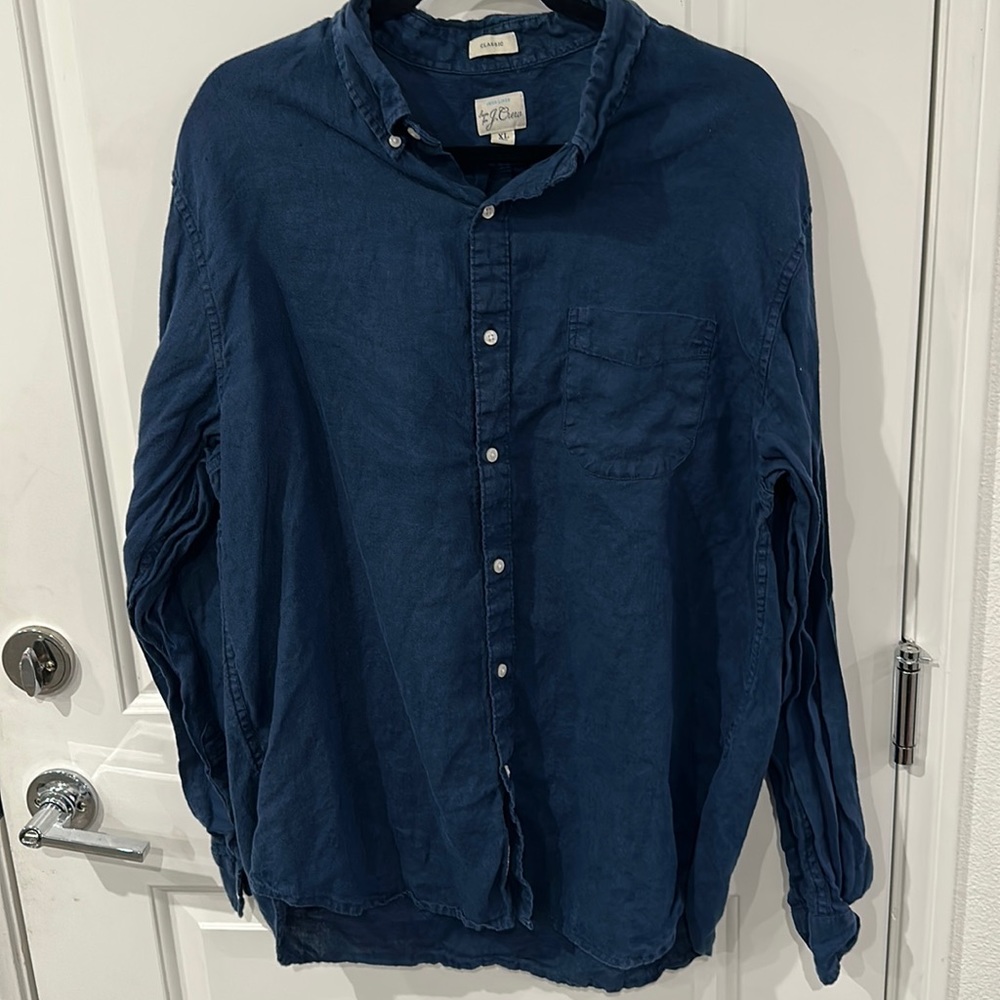 J.Crew Linen Long Sleeve Button Shirt